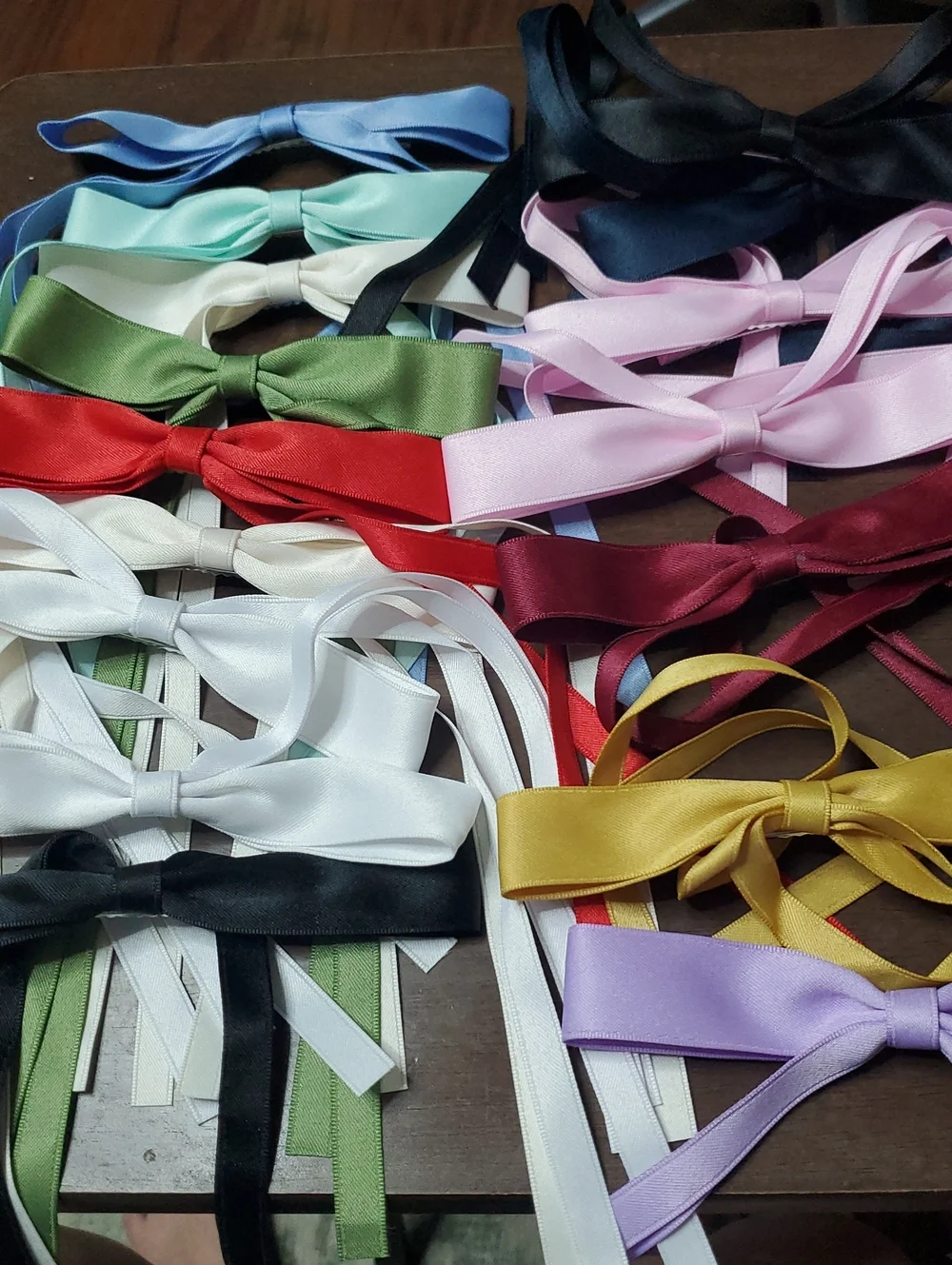 16 Colorfup Kids Satin Ribbon Hair Bows - Multi Color